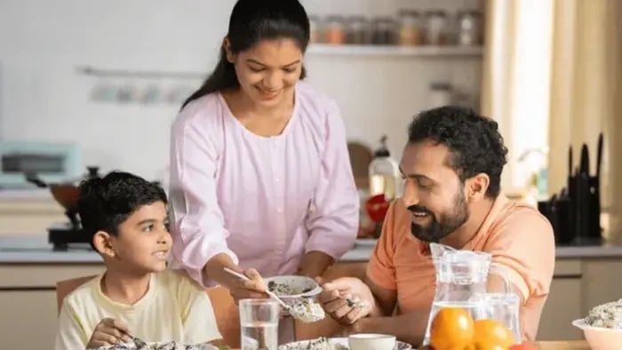 Indian Kid Eating