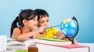 Indian Kids Studying