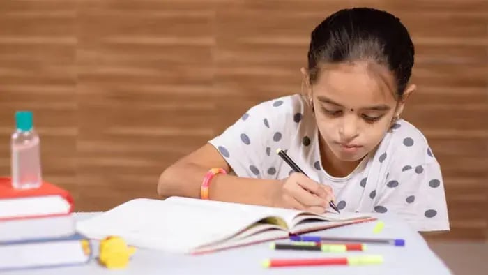 Indian Kids Studying