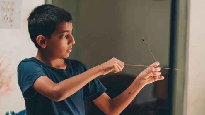 Indian kids playing Inside