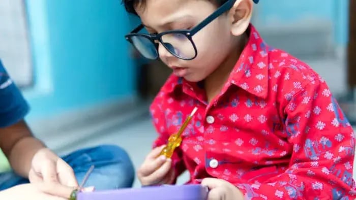 Indian kids playing Inside