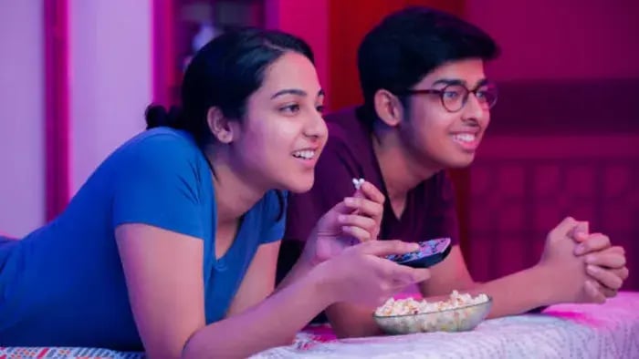 Indian kid eating