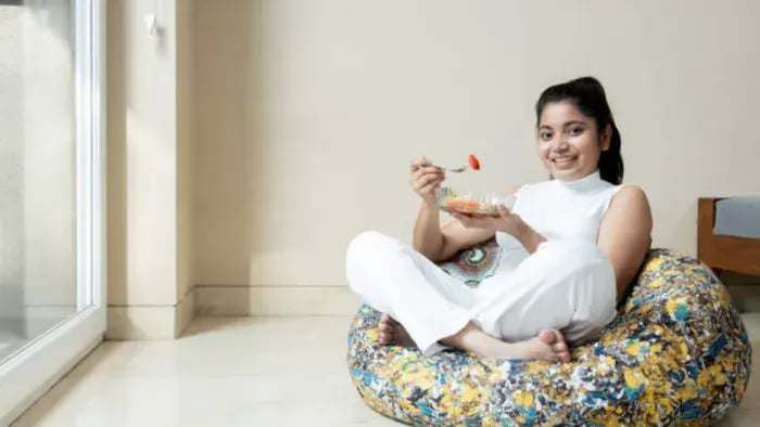 Indian teen relaxing