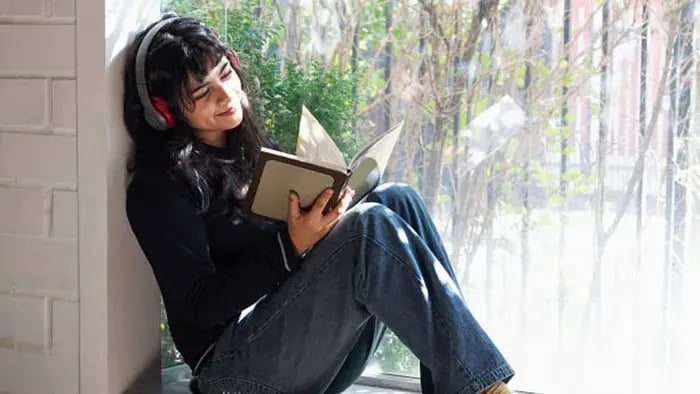 Indian teen relaxing