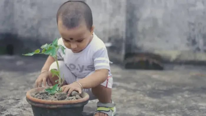Indian Kid Eating