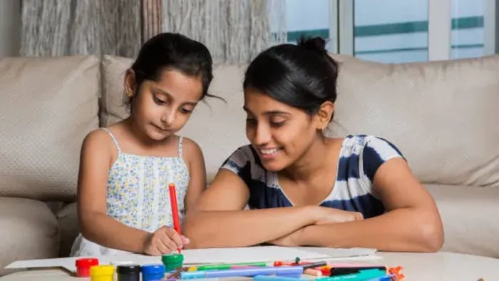 Indian Kid Learning Words