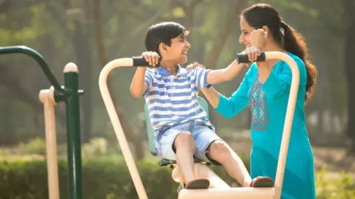 Indian Kid Doing Physical Activity