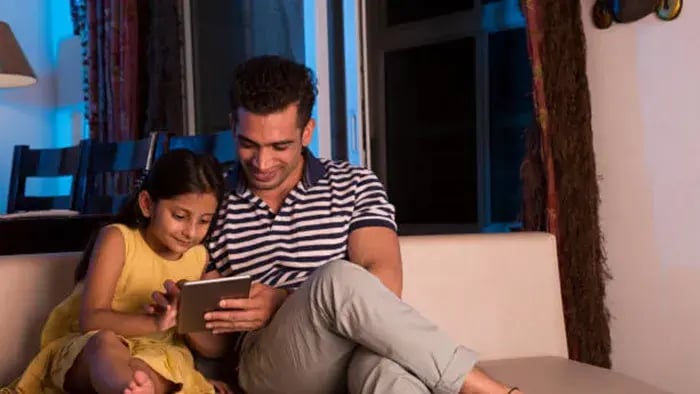 Indian Kid On Phone