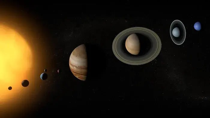 Earth revolving around the sun