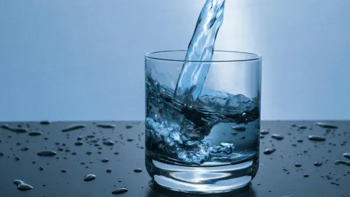 glass filled with water