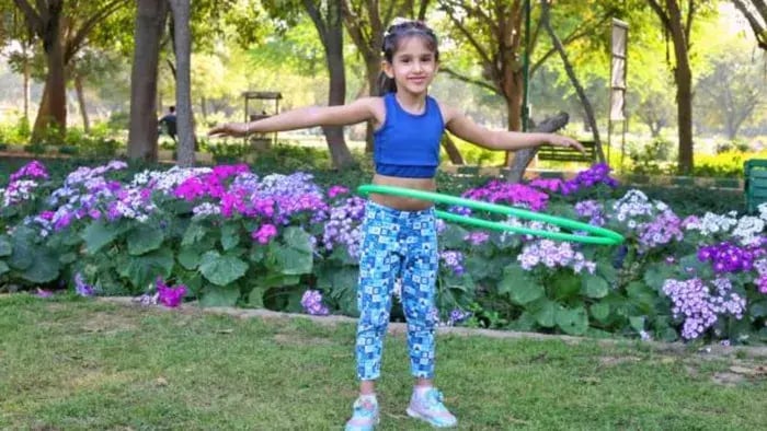 Indian Kid Doing Physical Activity
