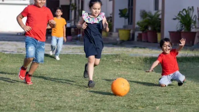 Indian Kid Doing Exercises