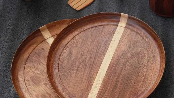 Two Brown Brown Plates