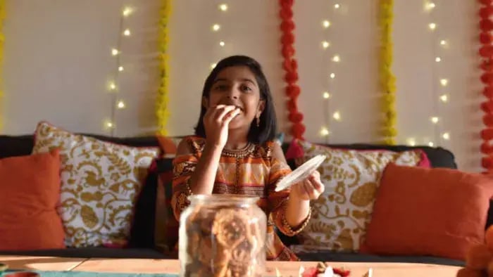 Indian Kid Eating