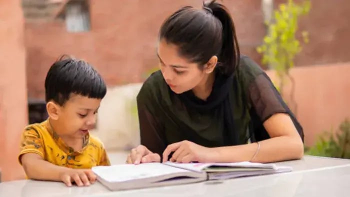 Indian Kid Reading