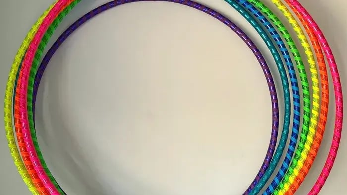 Multiple hula hoops
