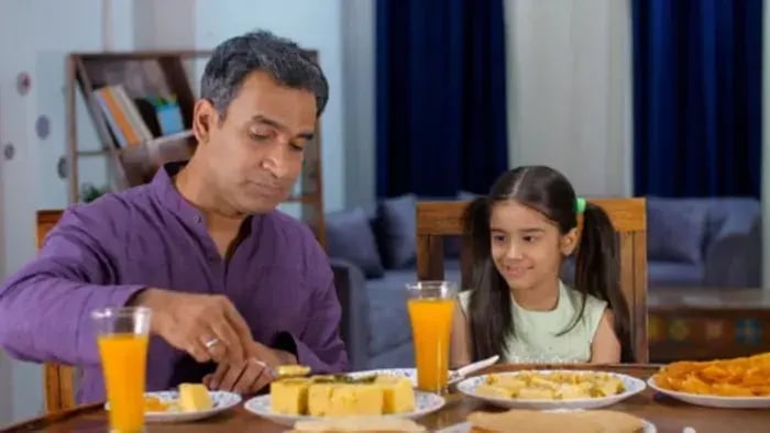 Indian Kid Eating