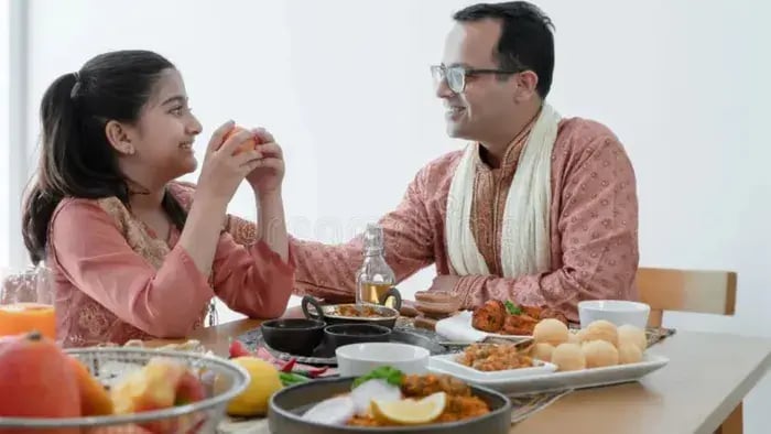 Indian Kids Eating