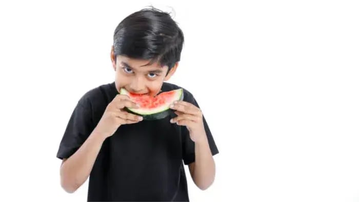 Indian Kids Eating Food