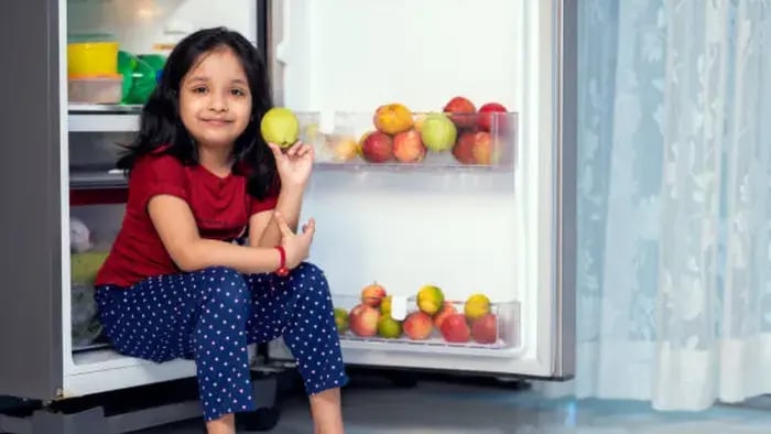 Indian Kids Eating Food