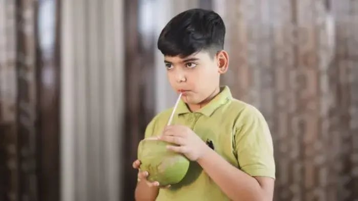 Indian Kid Eating