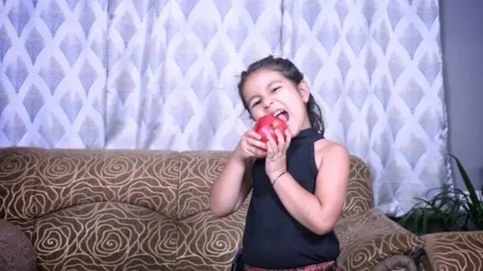 Indian Kid Eating