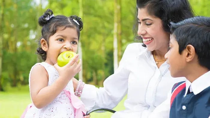Indian Kid Eating