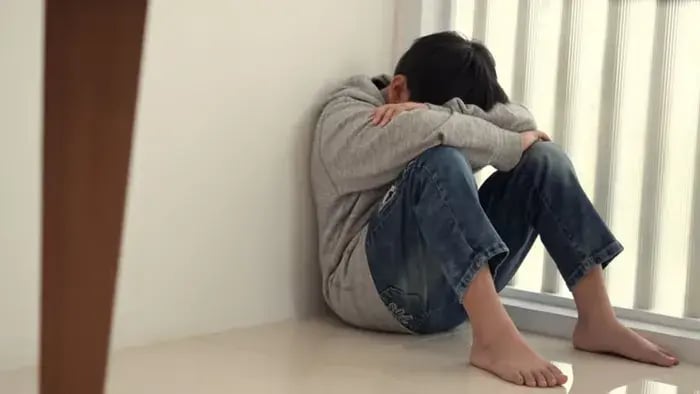 Indian kid sad