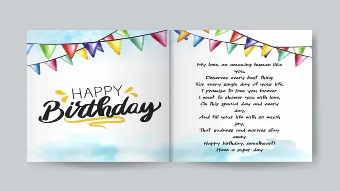 Happy birthday greeting card