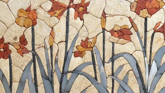 colorful flower tiles