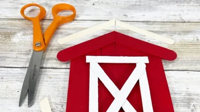 red ice cream stick barn