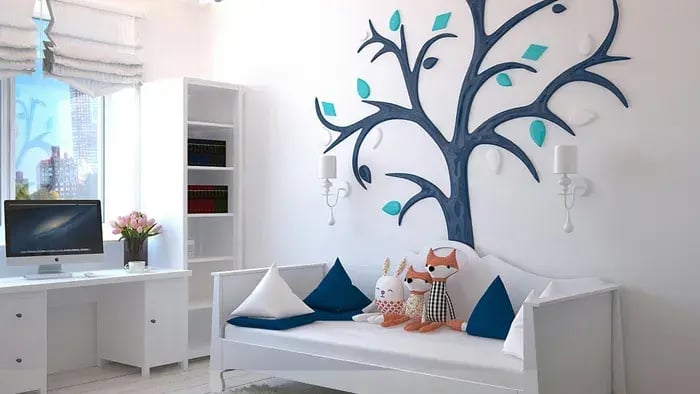 Kid room with a nature theme