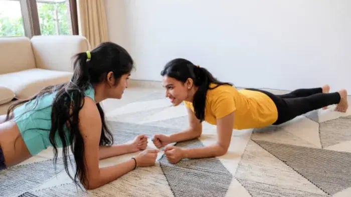Indian Kid Doing Exercise