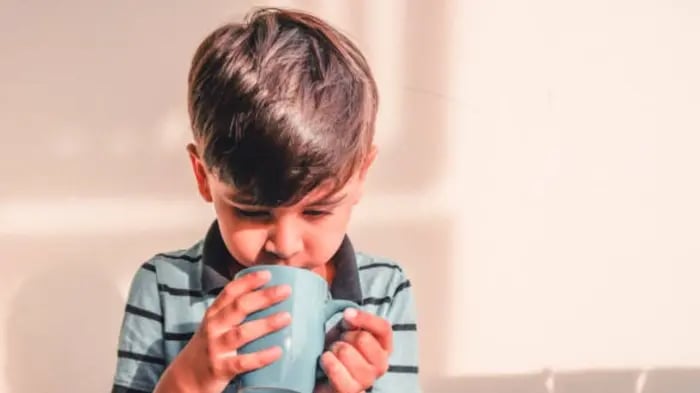 Indian Kids Drinking Hot Chocolate