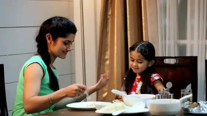 Indian Kids Eating