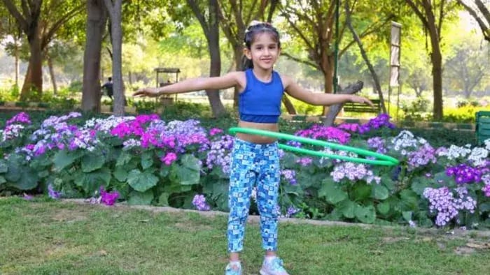 Indian kids doing Exercises