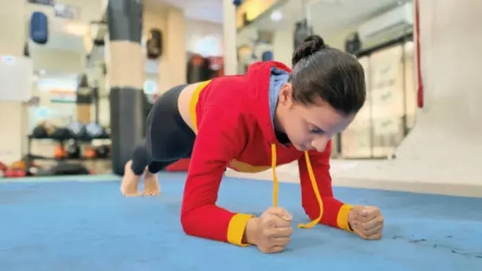 Indian kids doing Exercises