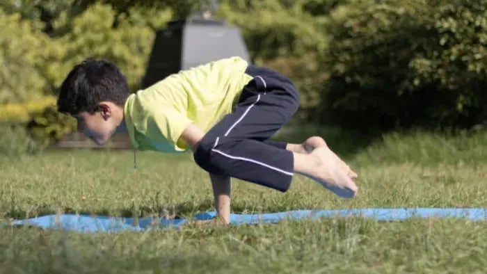 Indian kids doing Exercises