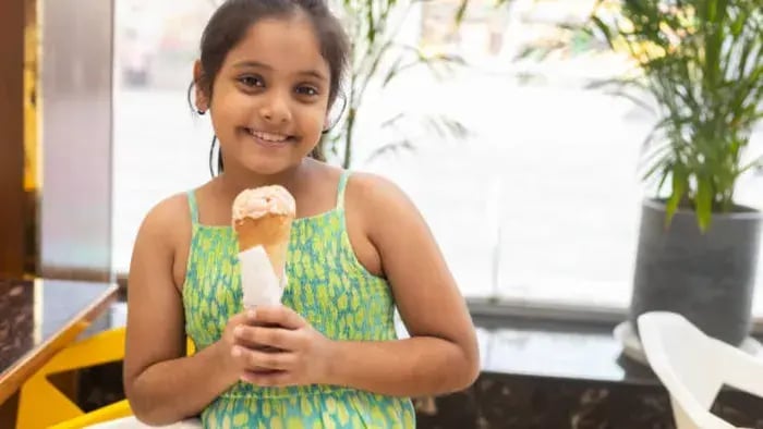 Indian Kid Eating