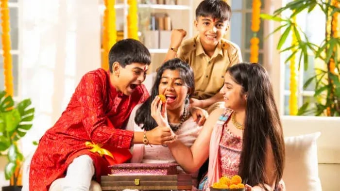 Indian Kid Eating