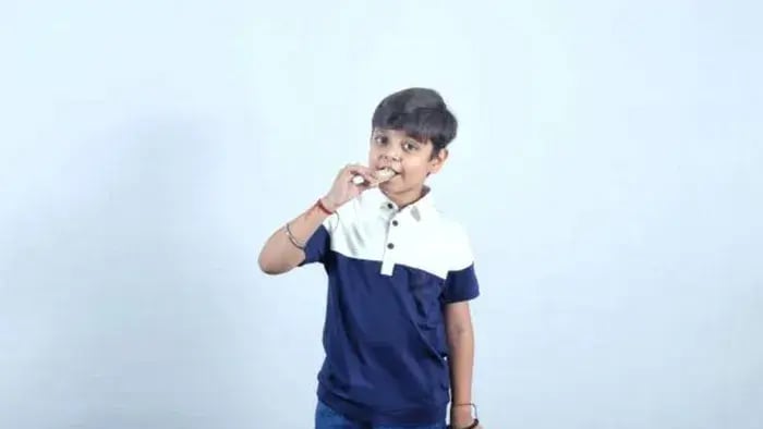 Indian Kid Eating