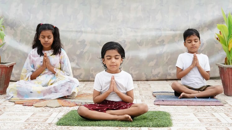 Easy Indoor Yoga for Children: Simple Asanas for Season Change Period in India