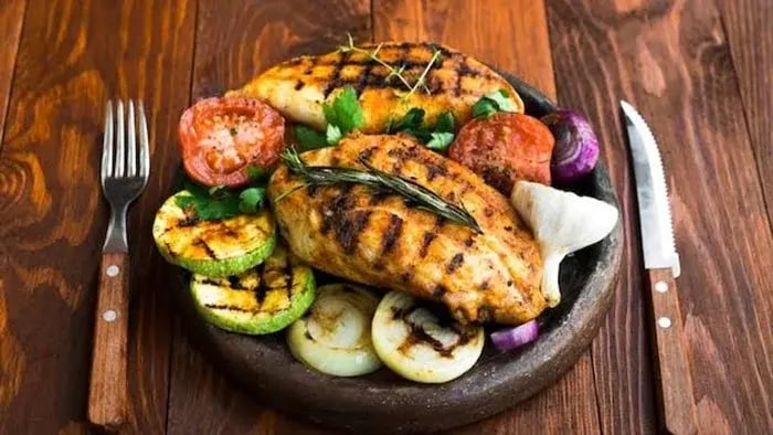 Grilled chicken/paneer and veggies
