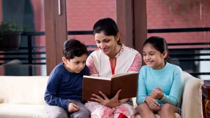 Indian Kids Reading