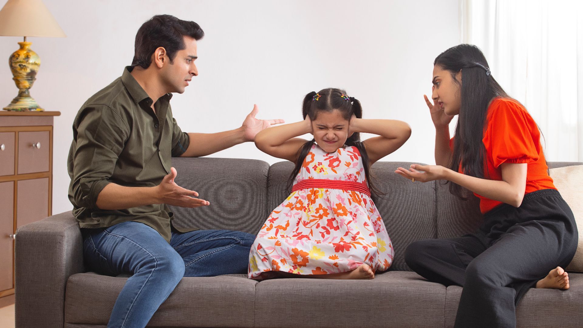 After Elevated Anxiety - Parent scolding girl - parents fighting effect on child