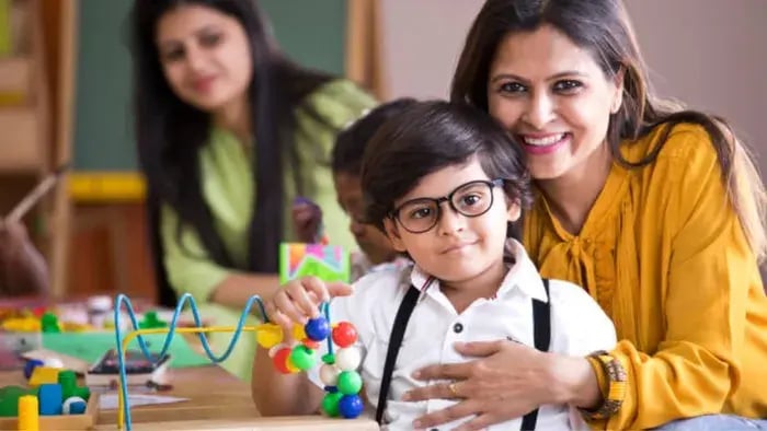 Indian kids doing puzzle