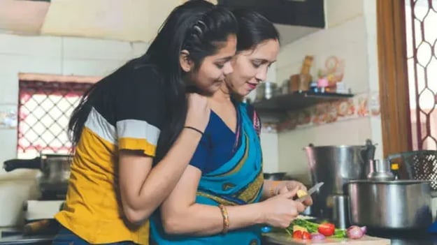 Indian kid eating