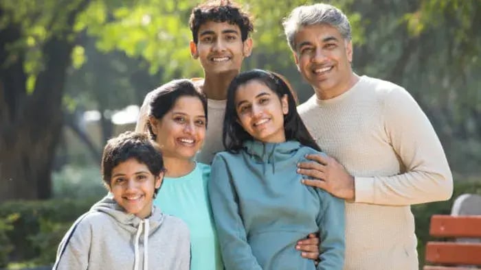 Indian kids and parents