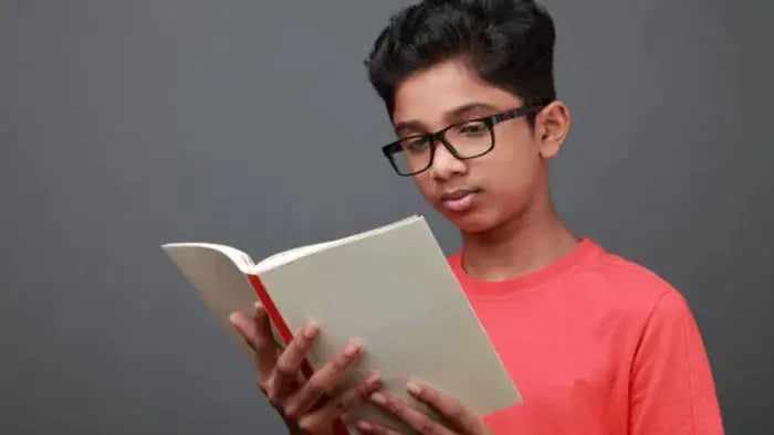 Indian Kid Reading