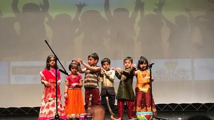 kids performing on stage